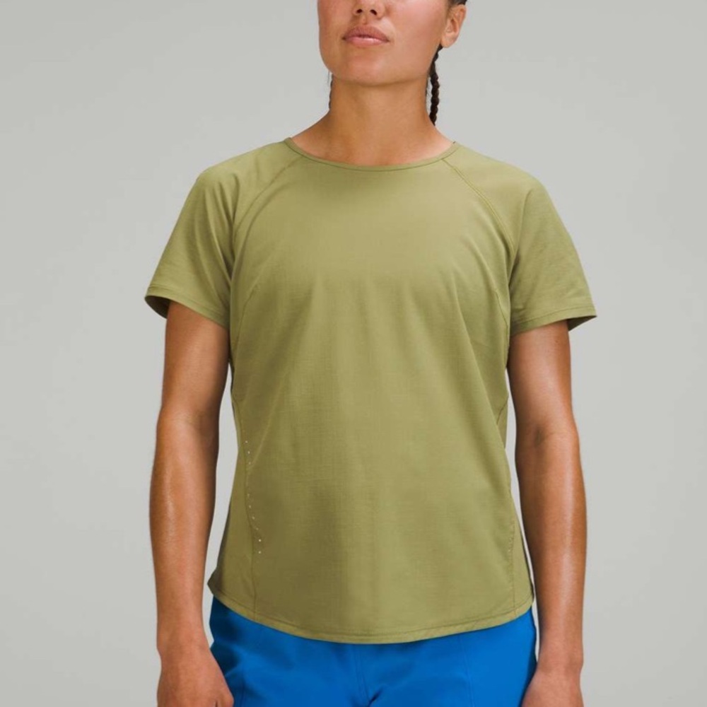 lululemon athletica Olive Green Short Sleeve Top